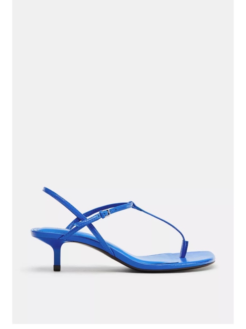 Zara Strappy Heeled Sandals Deep Blue NWT